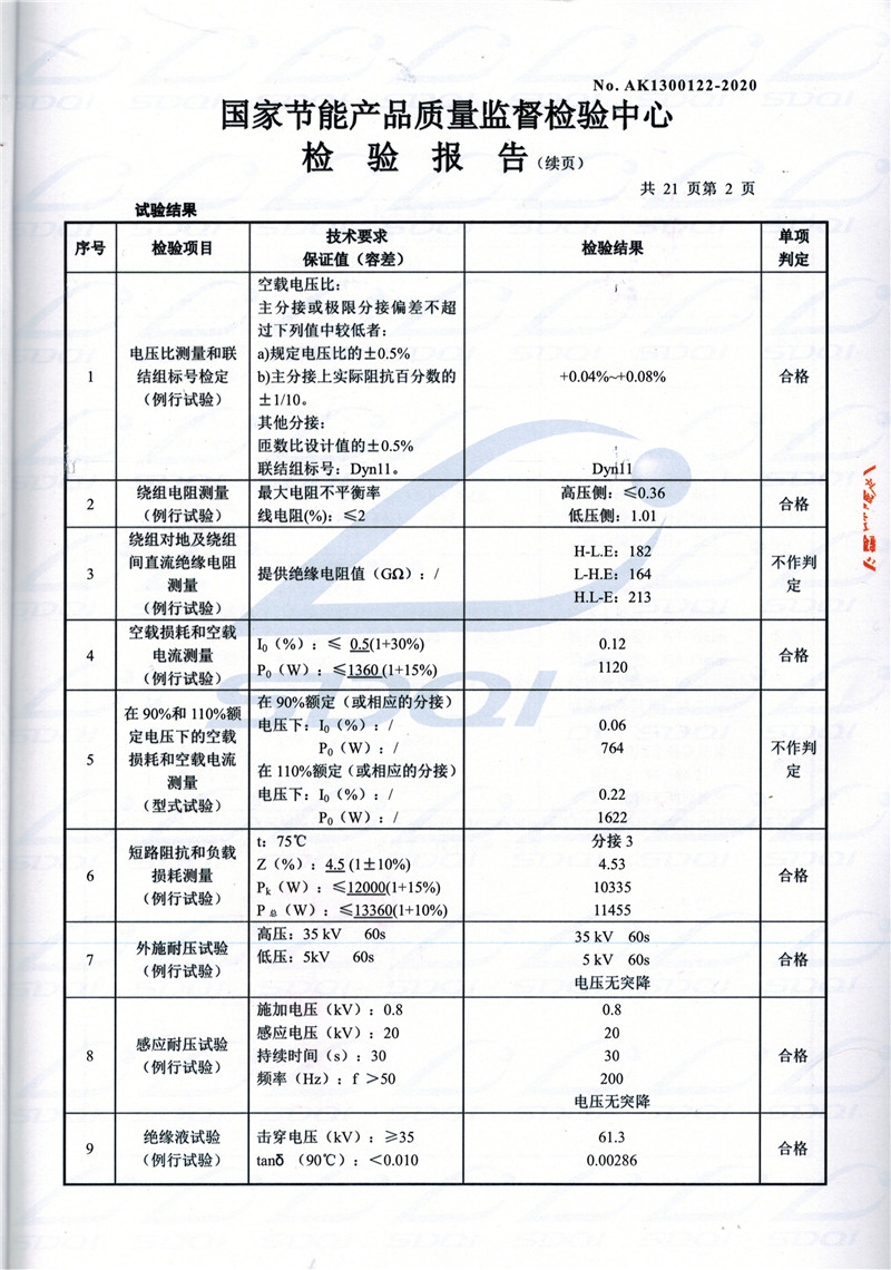 高低压试验报告-S11-1250团风团风团风油浸式变压器-2.jpg